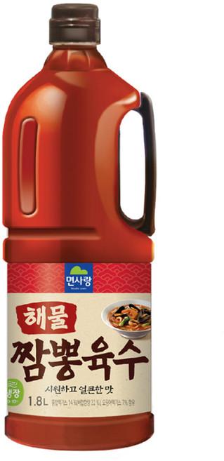면사랑 해물 짬뽕육수 1.8L 짬뽕소스 짬뽕국물 짬뽕양념 짬뽕다시 업소용 가정용 캠핑용 식당, 1개