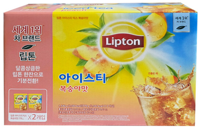 립톤 아이스티 복숭아맛 770g x 2개입/트레이더스 아이스티, 2개, 1개입