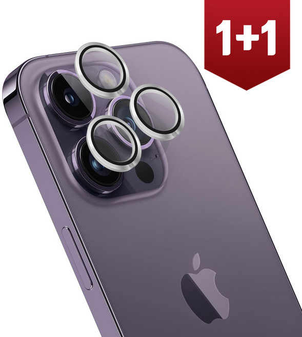 투에이비 아이폰14 메탈 링 프레임 카메라 강화유리 (2 SET), 2개