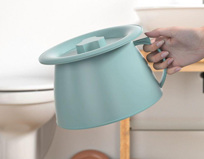 여성소변기 캠핑 이동식 화장실 휴대용 요강 간이, 1개, 1.5l 노란색