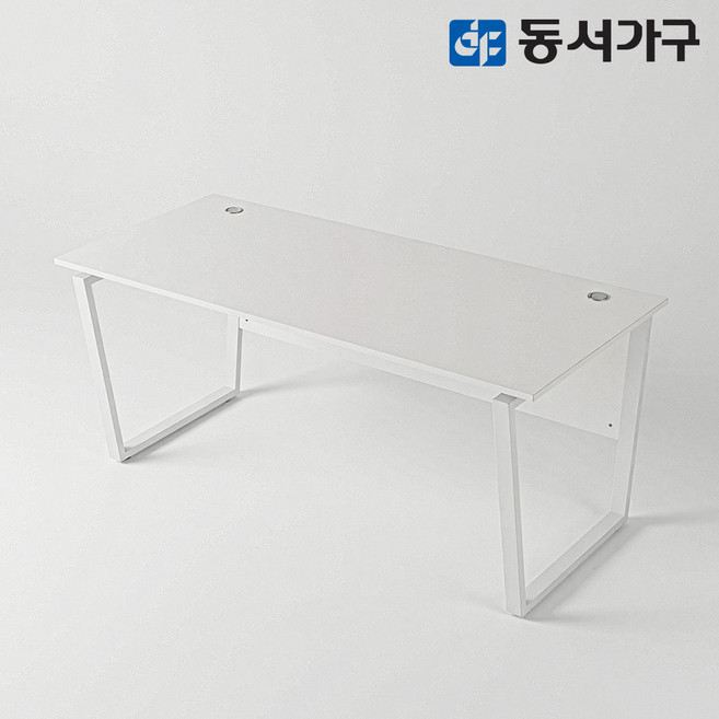 동서가구 엘리안 철제 사무용 컴퓨터책상 (1800x800) DF646146, 화이트