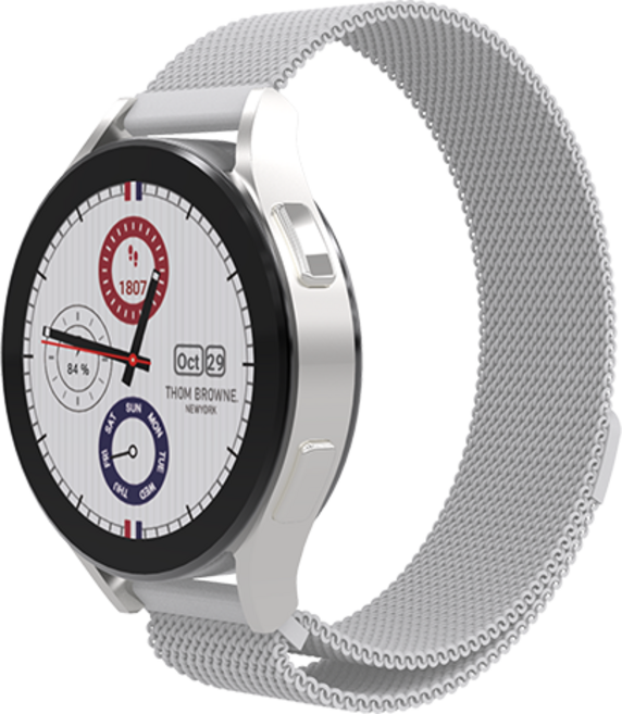 로랜텍 갤럭시워치 호환 마그네틱 메탈 스트랩, 라이트그레이, 1개