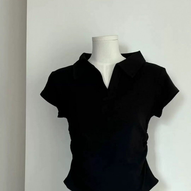 해피유통 14세 이상 어린이 심플 반팔 브이넥 티셔츠 캐주얼 기본 스타일 XG08