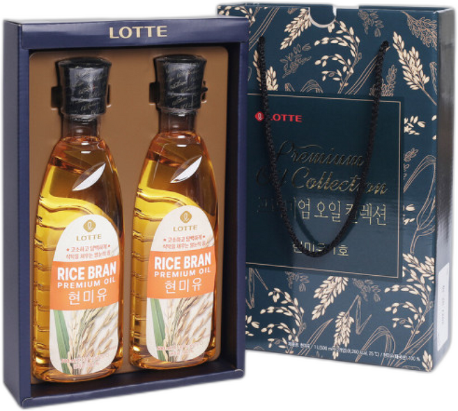 롯데푸드 현미유 1호 명절선물세트 / 고급 식용유 세트, 1개, 1ml