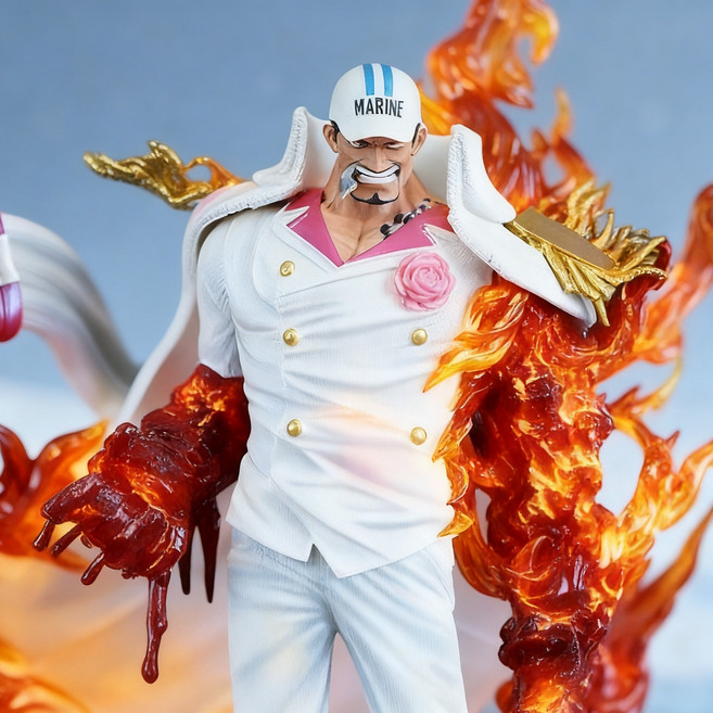 원피스 사카즈키 아카이누 고급 피규어 (해군 대장 캐릭터 모형 33cm), 1세트