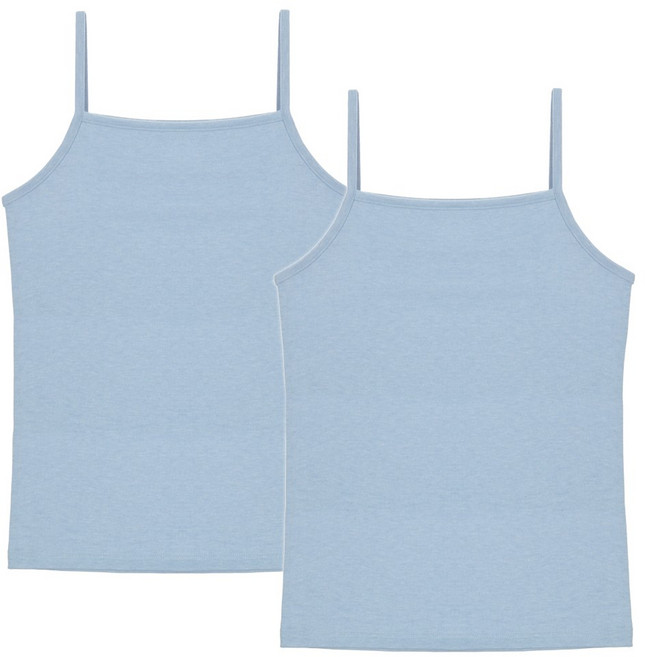 엘라운지 1+1 골지 스퀘어넥 스트링 나시