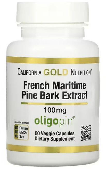 캘리포니아골드뉴트리션 프랑스 해양소나무껍질 추출물 올리고핀100mg 함유 베지캡슐60정, 60캡슐, 60정 - 쿠팡