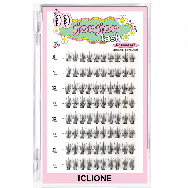 노글루 속눈썹 와우 쫀쫀래쉬(글루가묻어있는 가닥속눈썹), 1개, 돌리