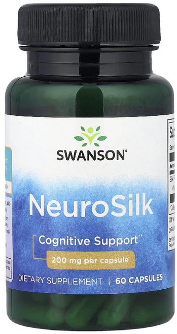 스완슨 뉴로실크 NeuroSilk 200mg 캡슐 60정, 1개 - 쿠팡