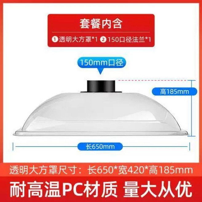 가정용 후드덕트 원형 사각 사각 연기 배기 내경 75MM 플라스틱 대형, L. 150구경 대형 정사각형 커버 654218.5