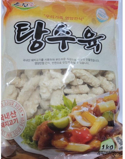 냉동탕수육 드림애 탕수육1k 국내산돼지고기 탕수육 업소용 모듬튀김 탕수육소스, 1kg, 1개