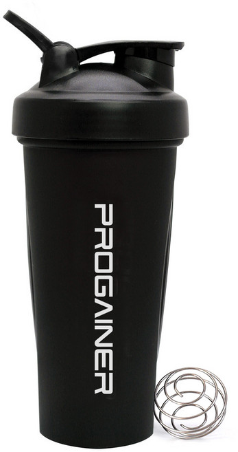 프로게이너 파워쉐이커 프로틴 보틀 스포츠물통, 1개, 블랙, 600ml