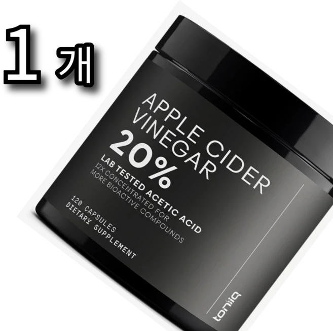 토니크 애플 사이다 비니거 20%, 1개, 120정 - 쿠팡