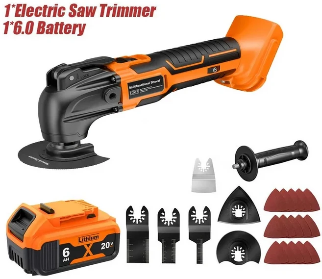 DEWALT DCB200 18V 배터리용 진동 멀티툴 6단 기어 무선 전동 삽 절단 연마 목재 톱 전동 공구, 07 Type 1, 01 빠른  Mainland