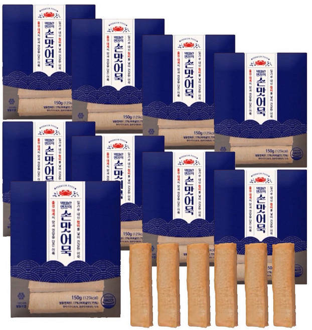 신박한 박미란명장 손맛 어묵 1봉(25g x 6개입) x 9봉 / 밀가루 무첨가 수제 오뎅 전골 볶음 어묵탕, 156g, 9세트