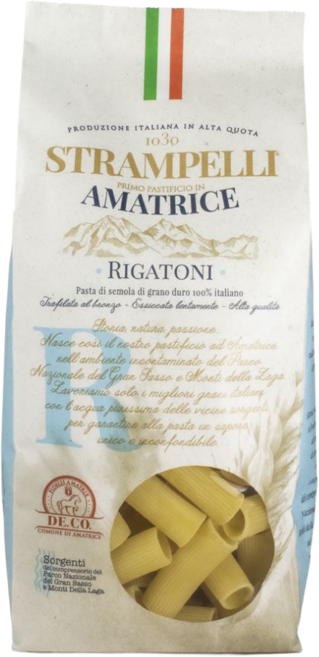 스트람펠리 듀럼밀 리가토니 파스타, 스파게티 파스타면 듀럼밀 500g 프리모구스또 6호, 500g, 1개
