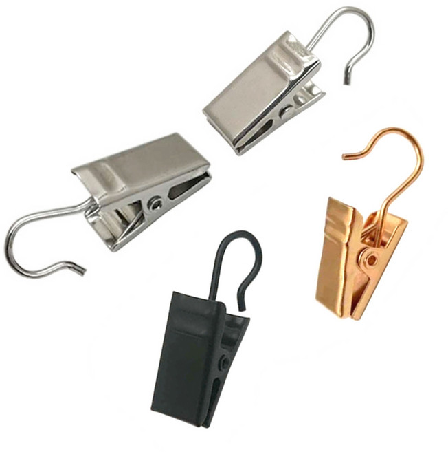 커튼 집게 고리 링고리 클립 커튼링 커텐 링 봉 집게링 부속 부자재, 실버, 1개