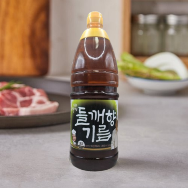 전철우 들깨향기름 가성비 전철우 들기름 참기름 업소용 대용량 참고을 식당용 향미유, 1개, 1.8L