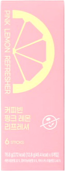 커피빈 핑크 레몬 리프레셔 차 분말, 12.8g, 6개입, 5개