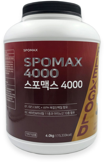 단백질보충제 스포맥스4000 4kg 초코맛, 1개