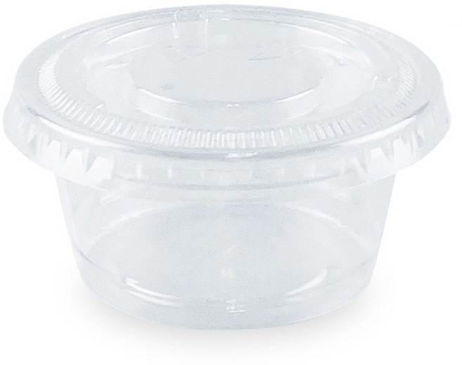 소스용기+ 뚜껑 세트 소 6.2 x 3 cm, 100개, 1세트