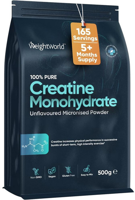 웨이트월드 비건 100% 퓨어 크레아틴 모노하이드레이트 파우더 330회 무향, WeightWorld 크레아틴 모노하이드레이트 파우더, 1kg, 1개