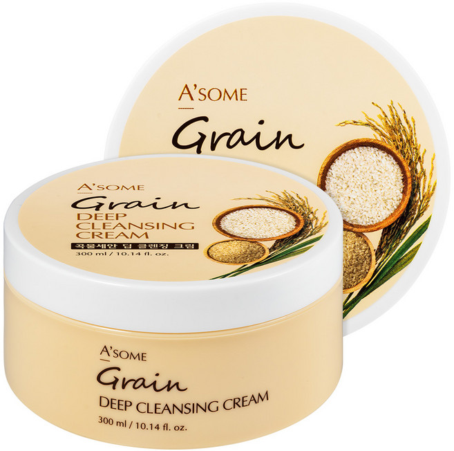 ASOME 곡물세안 딥 클렌징크림, 300ml, 2개