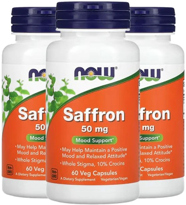 나우푸드 사프란 50mg 식물성 캡슐 60정, 3개 - 쿠팡