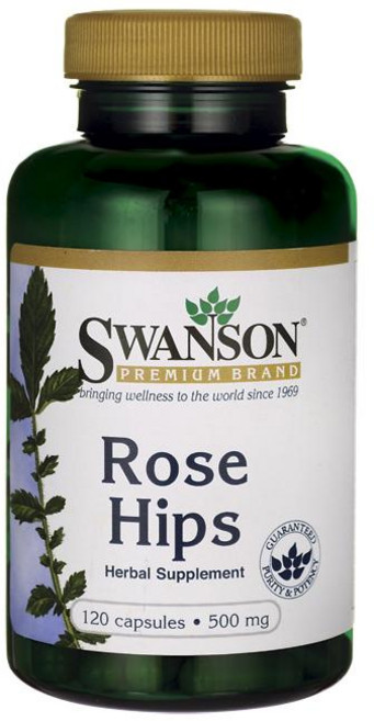Swanson 斯旺森 玫瑰果膠囊 500mg, 120顆, 1罐