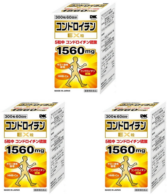 일본 콘드로이친 EX 1560mg 관절 영양제 300정 3box, 3개