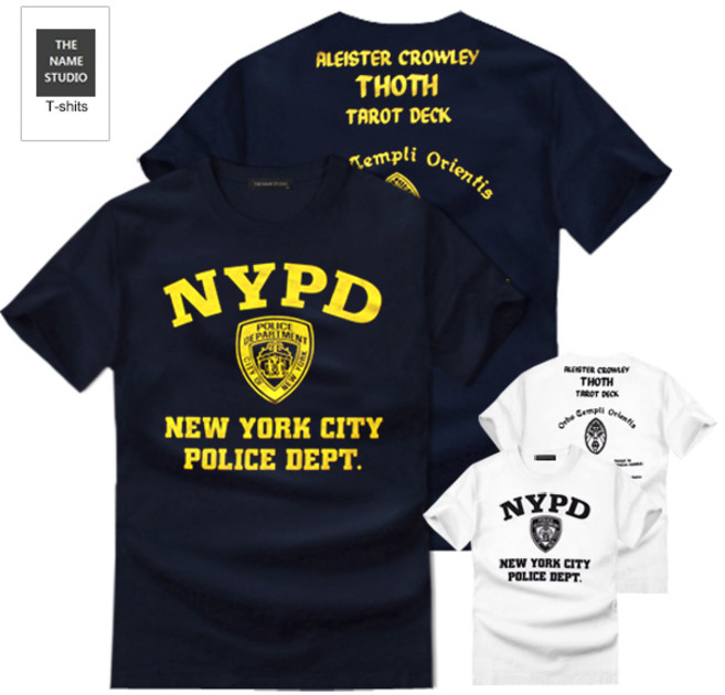 더네임스튜디오 유니크한 디자인 반팔티 NYPD M~5XL 빅사이즈 티셔츠