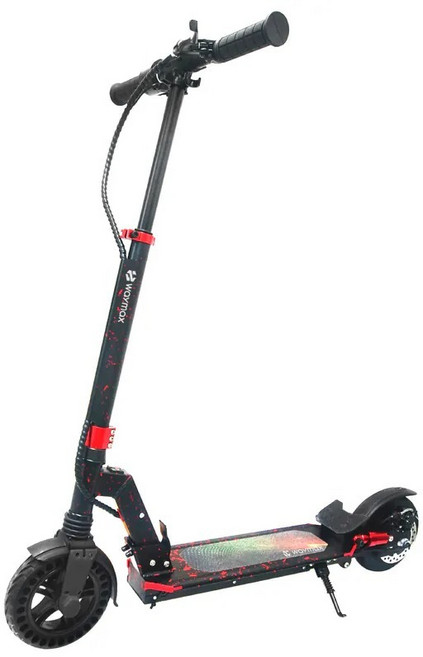 威瑪Waymax 電動滑板車 8吋防爆胎 前後輪彈簧減震 三段式可調高, 1個, 迷彩紅 36V 5.2Ah