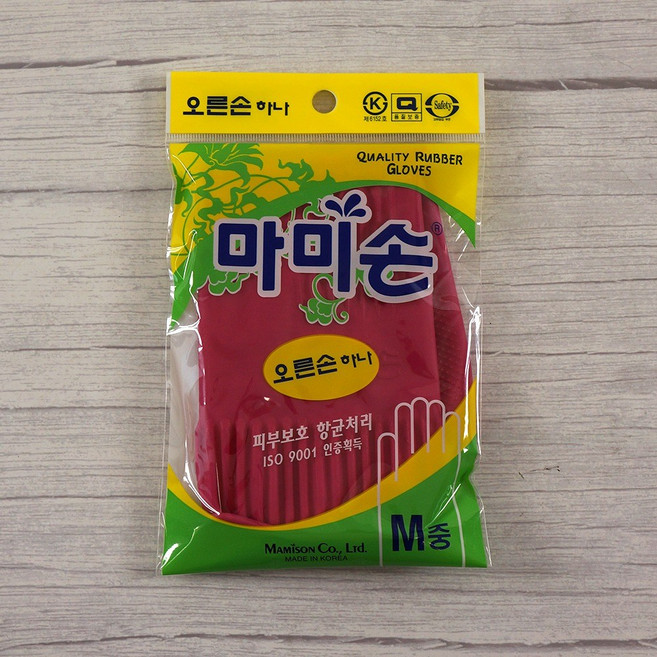 마미손 고무장갑 오른손 중, 마미손 고무장갑 M 오른손, 1