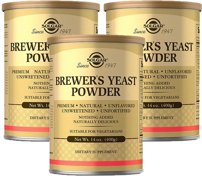 Solgar 솔가 맥주효모 파우더 Brewers Yeast Powder 400g 3개 - 쿠팡