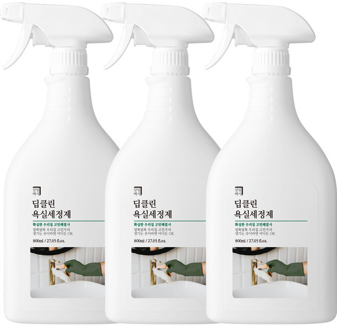 살림백서 딥클린 욕실세정제, 800ml, 3개