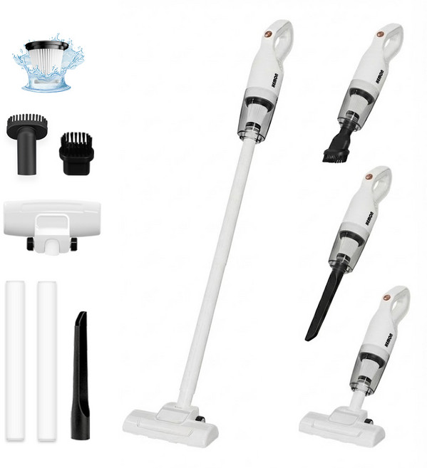 헤이즈 스냅클린 무선 미니 핸디 청소기 스틱형 진공청소기 가성비 초경량 다용도 스탠딩형, 화이트, EQ-440K