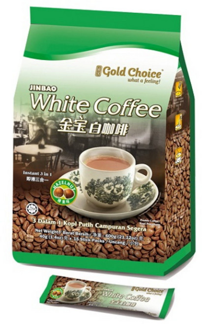 Gold Choice 金寶 即溶榛果白咖啡, 40g, 15入, 1袋