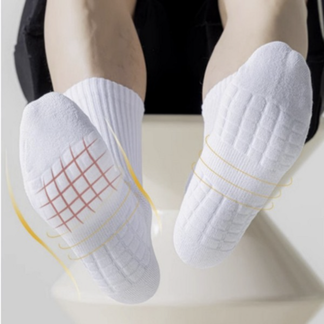 여니 도톰양말(고급형) 족저 폭신폭신 발바닥 편안한 쿠션 양말 스포츠양말 충격흡수, 1세트, 화이트
