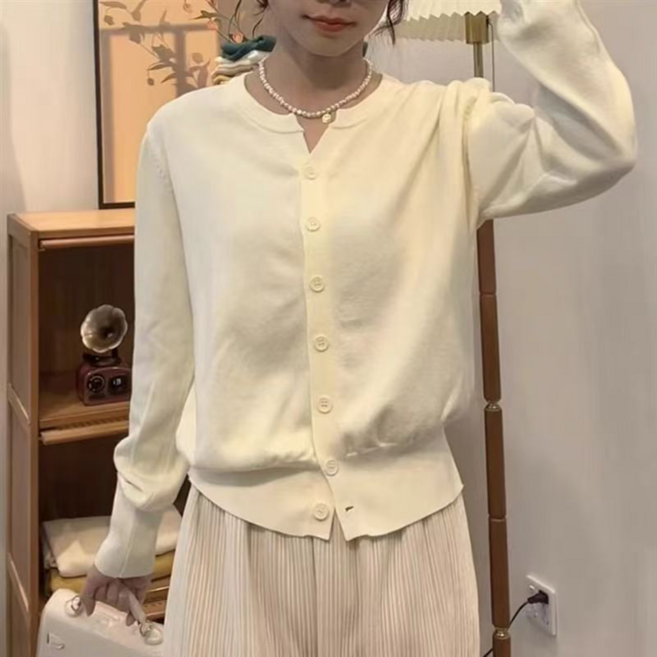 브이넥 루즈핏 여성 니트 가디건 숏 아우터 스웨터 상의