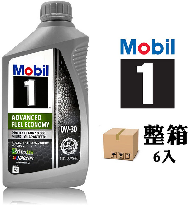 Mobil 1 先進節能 0W-30 全合成機油 保護引擎 提升燃油效率, 946ml, 6瓶