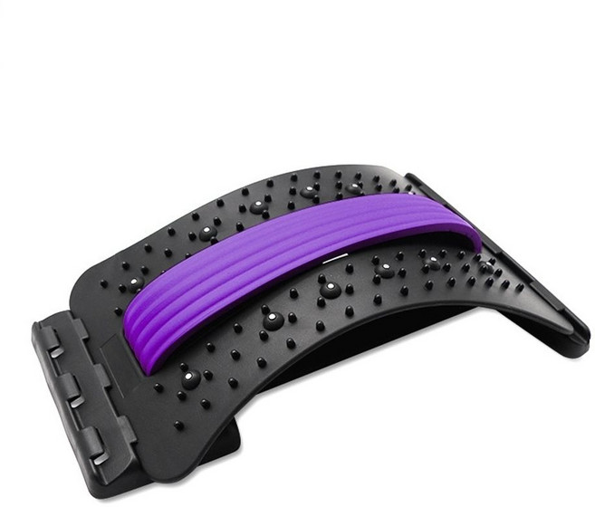 일자 허리 교정 펴는기구 굽은등 등 척추, F. 자기 치료 스타일 보라색 OPP 백, 1개