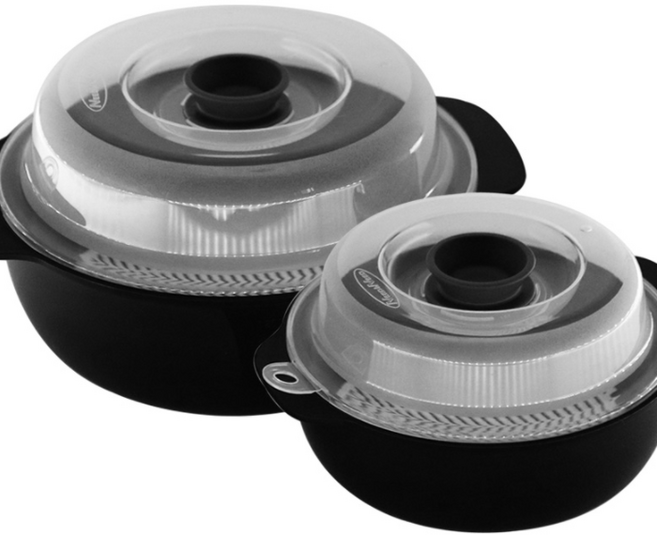 (중1+소1 구성)전자렌지용 만두 라면 계란 감자 고구마 옥수수 계란찜 밥 데우기 찜기, 니본 쿡앤밥찜기2p(신형)-아이보리, 1개