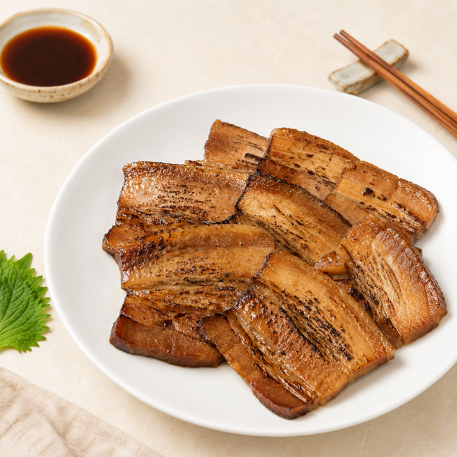 자우담 오픈기념 차슈 1kg 라멘 덮밥용 슬라이스, 1개