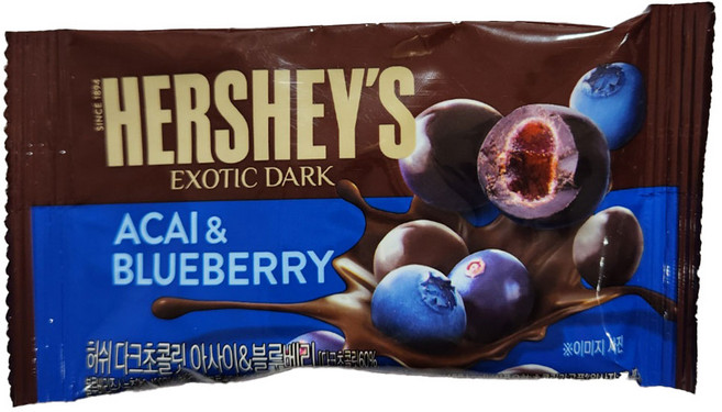 허쉬 다크 초콜릿 아사이 블루베리 35g 12개 간식 탕비실 부식, 38g