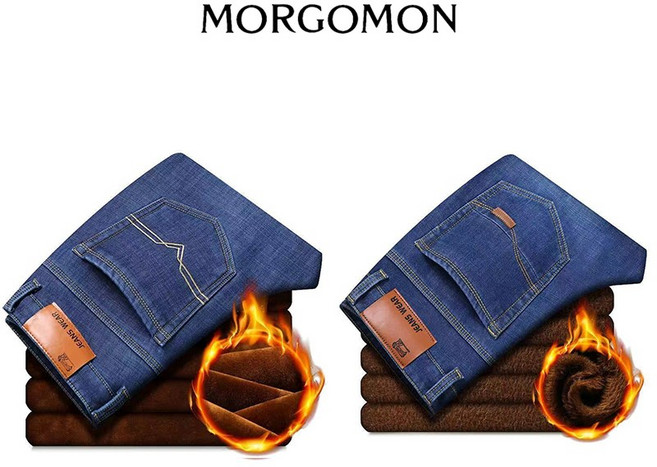 가을 겨울 1+1 남자 기모 청바지 루즈핏 일자 청바지 남성 데님팬츠 캐주얼 남성용 기모 바지 CJJ