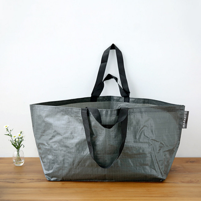 마켓비 FILSTEM 타포린백 쇼퍼백 장바구니 XL, 5개, 그레이