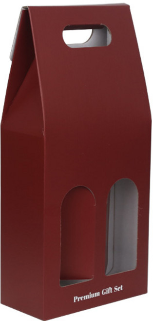 [와인케이스] 원터치 2본입 와인케이스 버건디 50ea, 1개