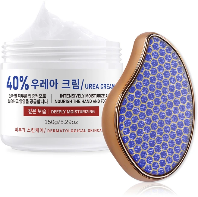 OUKEYA 갈라진 발꿈치 완벽 케어 2종 세트 40% 집중 보습 발&손 크림+각질 제거 발 박기, 170g, 1개, 1개입 - 쿠팡