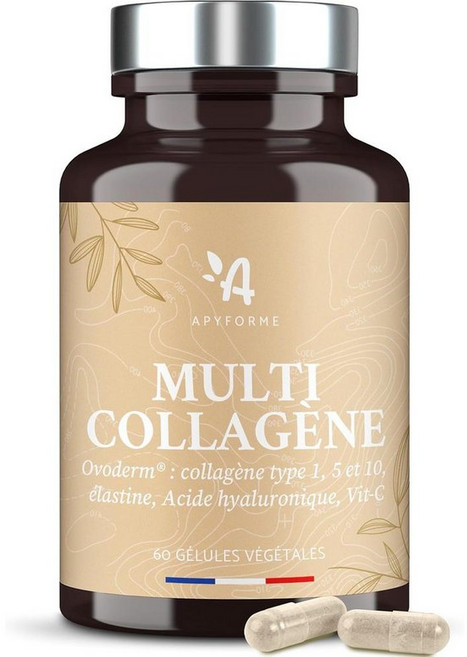 프랑스 아피폼 APYFORME Collagen 멀티 콜라겐 + 히알루론산 캡슐, 4개, 60정