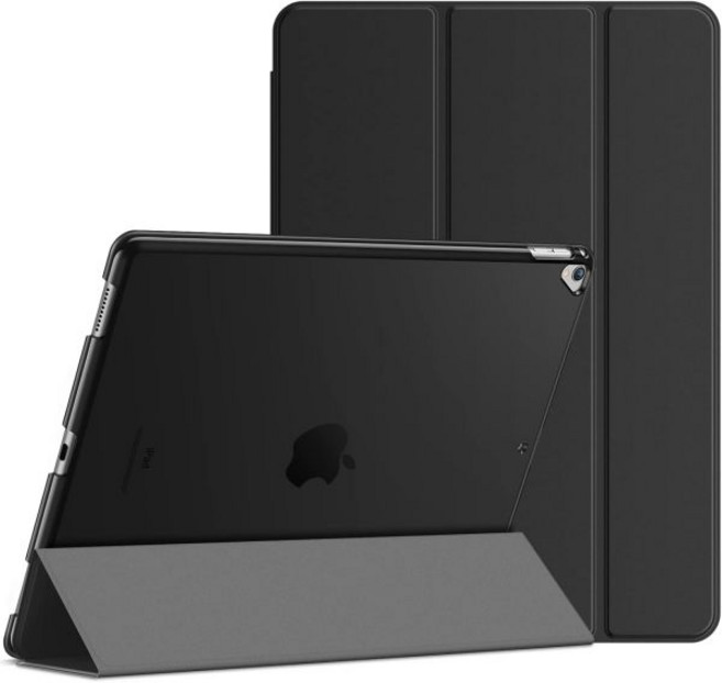 JETech 아이패드 프로 12.9 인치(2015 모델)용 케이스 자동 슬립/웨이크 스마트 커버 | 슬림한 반투명 백 디자인 3단 접이식 스탠드 웨이크/슬립 경량 충격, 블랙.